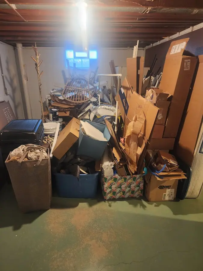 Roll-off dumpster container at job site for Concrete Dumpster Rental in Randallstown